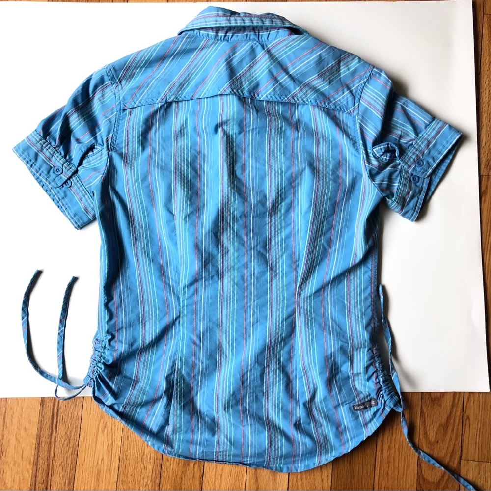 The North Face size small blue button up vaporwick - Picture 2 of 7